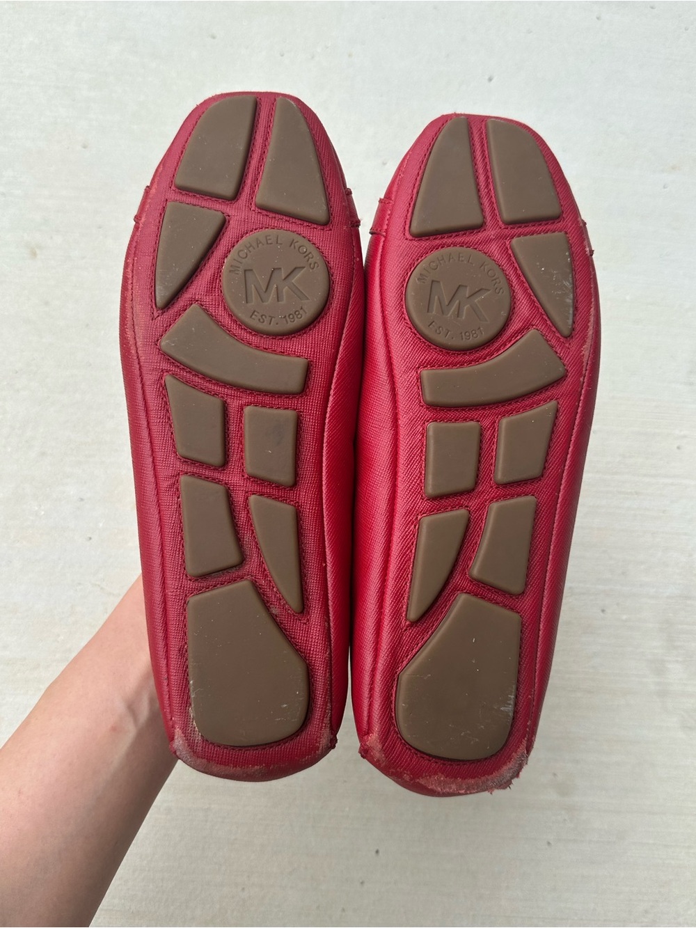 Michael Kors Women's Red MK Logo Ballet Flats 7.5 - Picture 6 of 9